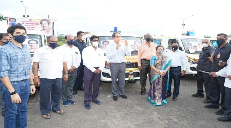 Maharashtra CM Uddhav Thackeray Flags off 25 Ambulances Donated by Shiv Sena