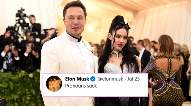 Elon Musk Tweets 'Pronouns Suck', Partner Grimes Schools Him on Twitter ...