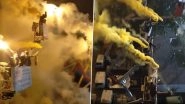 Fans Rent Cranes to Watch Their Favourite Team in Action After Being Restricted From Entering Stadiums Due to COVID-19 (Watch Video)