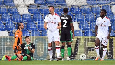 Sassuolo 1-2 AC Milan, Serie A 2019-20 Match Result: Zlatan Ibrahimovic Double Helps Milan Register Another Win Away From Home