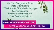 Happy Father-In-Law Day 2020 Greetings From Daughter-in-Law: Messages & Wishes to Send Your Dad
