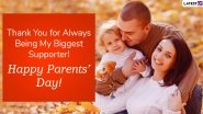 Happy Parents Day 2020 Greetings: WhatsApp Stickers, Facebook Quotes, Instagram Stories, GIF Images, Messages And SMS to Express Gratitude to Your Parents