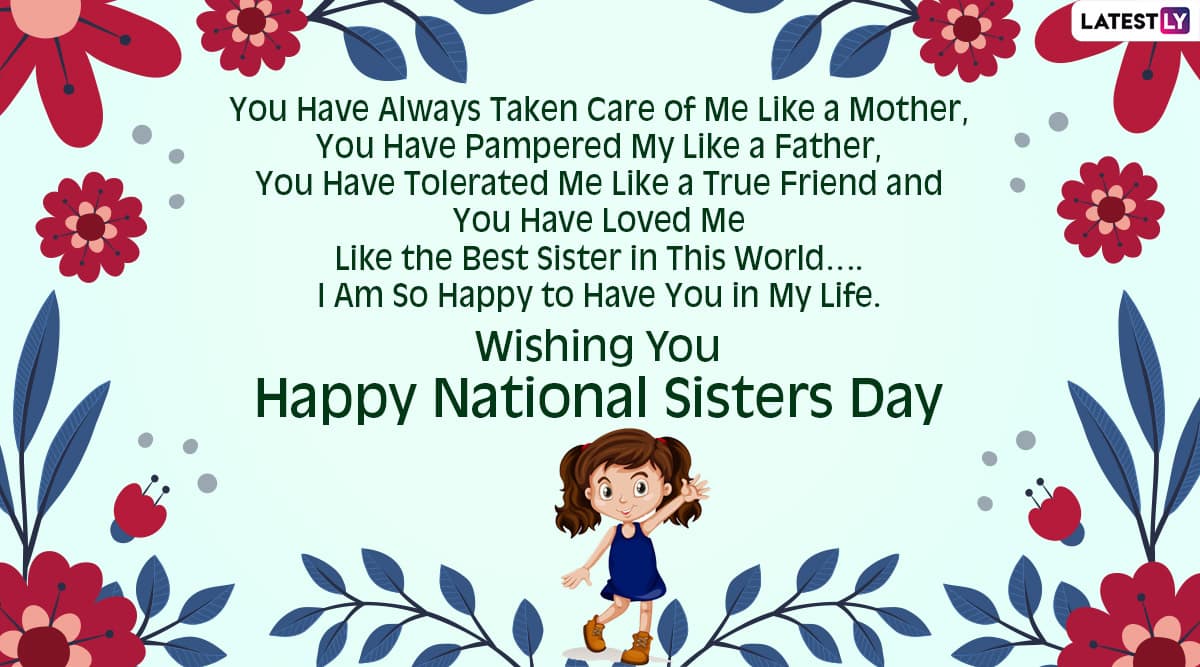 Happy Sisters Day 2020 Greetings And Hd Images Whatsapp Stickers Wishes Facebook S