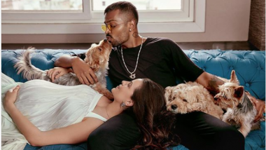Hardik Pandya Shares Wonderful ‘Family’ Picture With Pregnant Wife Natasa Stankovic and Their Cute Pets (See Post)
