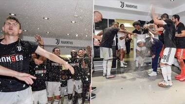 Juventus Share Pictures of Cristiano Ronaldo and Co. Celebrating Serie A 2019–20 Title Win Ahead of Their Trip to Cagliari (See Post)