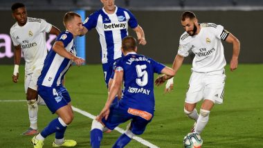 Real Madrid vs Alaves, La Liga 2019–20 Goal Video Highlights: Karim Benzema Stars As Los Blancos Go Four-Point Clear in Title Race