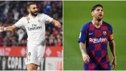 Lionel Messi Voted Second Best Footballer in La Liga 2019&ndash;20; Real Madrid Forward Karim Benzema Takes Top Spot