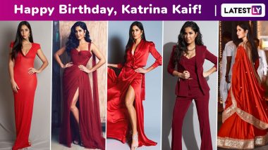 Katrina Kaif Birthday Special: A Shade of Red for Every Mood, Her Fashion Code and Showstopper Colour for All Seasons!