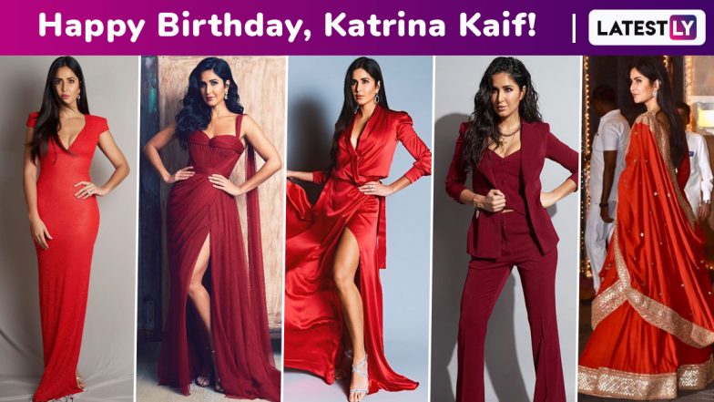 Katrina Kaif Birthday Special: A Shade of Red for Every Mood, Her Fashion Code and Showstopper Colour for All Seasons!