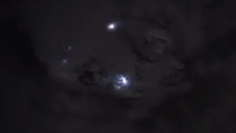 Lightning Captured From Space! NASA Astronaut Shares Stunning Video of Violet Fringes Spotted From ISS