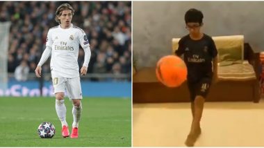 Young Boy Pays Wonderful Tribute to Idol Luka Modric, Juggles Football 200 Times on Ninth-Birthday (Watch Video)