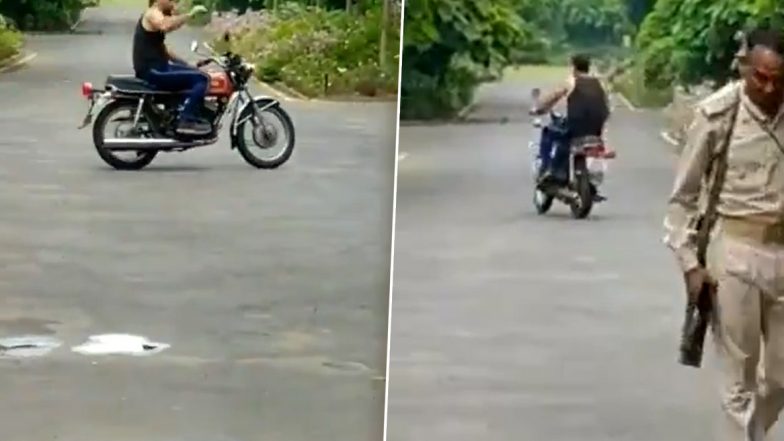 MS Dhoni Enjoys Bike Riding in Ranchi Before Leaving for IPL 2020 in UAE, Fan Captures Video of CSK Captain