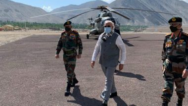 India-China Border Standoff : PM Narendra Modi in Leh to Review Situation Post June 15 Galwan Clash