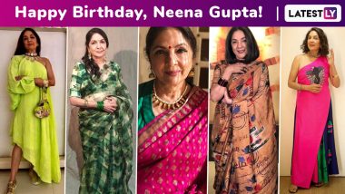 Neena Gupta Birthday Special: The Veteran Actress Is a New- Age Muse to Daughter Masaba Gupta, One Striking Ensemble After Another!