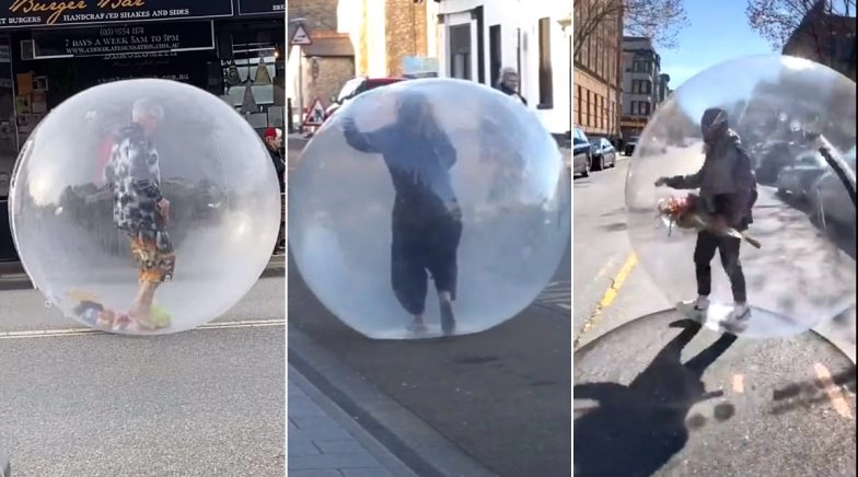 Melbourne Man Walking in a Bubble to Maintain Social Distancing is Going Viral, Other Such Instances