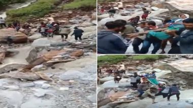 Uttarakhand: Pithoragarh's Villagers Carry Patient to Hospital on Makeshift Stretcher After Landslide and Rainfall, Video Goes Viral