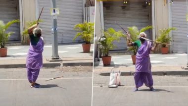 Pune: Elderly Woman Juggles Lathi and Shows Her Martial Arts Skills For Survival in Lockdown, Responsible Netizens Volunteer to Help After Video Goes Viral