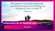 International Day of Friendship 2020 Quotes and Images That Express the Beauty of Friendship
