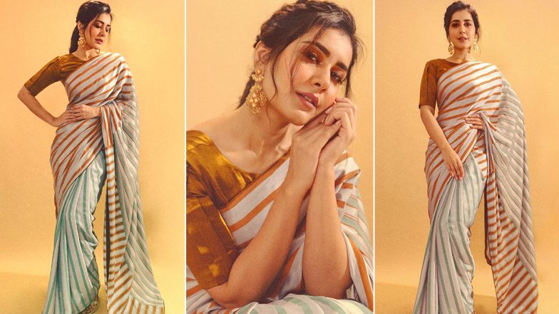 Raashi Khanna Had Us Lusting for That Perfect Striped Saree in Our Wardrobes!