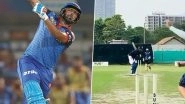 IPL 2020: Rishabh Pant Plays &lsquo;MS Dhoni Helicopter Shot&rsquo; As Delhi Capitals Star Prepares for Upcoming Season in UAE (Watch Video)