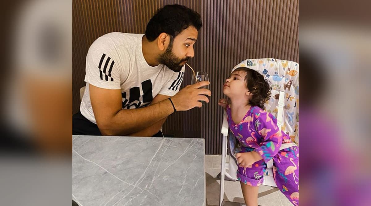 Rohit Sharma Shares Adorable Picture with His 'Munchkin' Daughter Samaira,  Urges Fans to 'Say No to Plastic Straws' | ? LatestLY