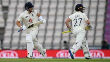 England vs West Indies 1st Test 2020 Day 1 Report: Rory Burns, Joe Denly Hold Fort as Cricket Gets Off to Rainy Restart
