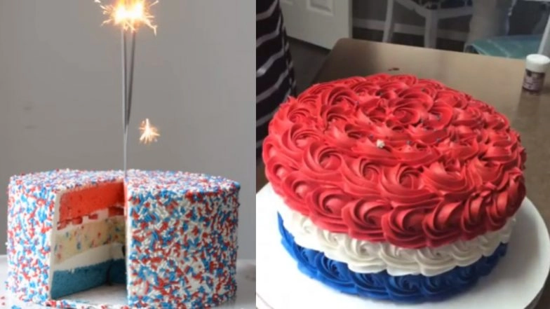 Fourth of July 2020 Cake Ideas: From Rosette Cake to Confetti Cake, Sweet Colourful Delights to Bake at Home During COVID-19 Lockdown (Watch Videos)