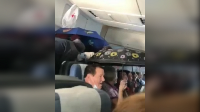 Russia: Passengers in Rossiya Airlines' Khabarovsk-Sochi Flight Open Up Umbrellas as It Starts 'Raining' Onboard; Watch Video