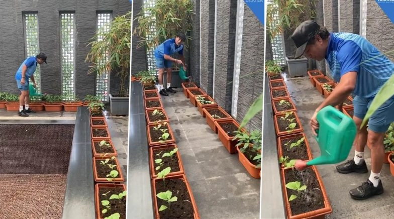 Sachin Tendulkar Waters Plants on World Nature Conservation Day 2020