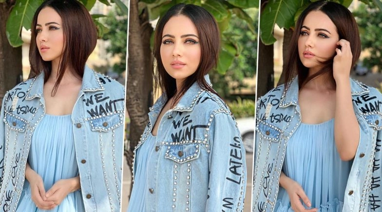 Sana Khan Is Having an All-Blue Kinda Day and Yes, Its Edgy Chic!