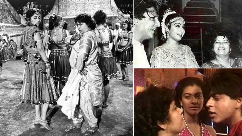 Saroj Khan Dies At 71: Beautiful and Rare On-Set Moments of the Dance Maestro With Madhuri Dixit, Sridevi, Shah Rukh Khan and Others (View Pics)