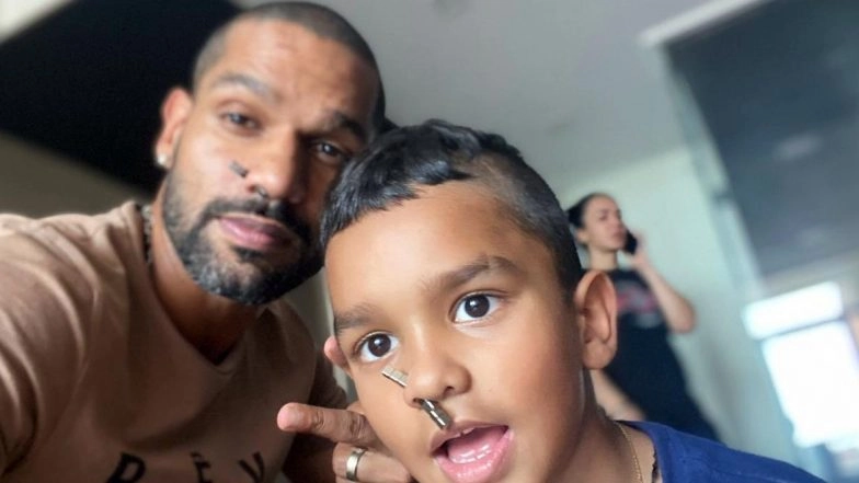 Shikhar Dhawan, Zoravar Flaunt Their New ‘Nose Pin’ in Latest Instagram Picture (View Post)