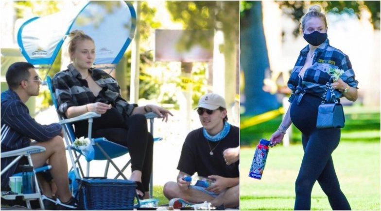 Sophie Turner and Joe Jonas Enjoy a Family Outing in the Park 