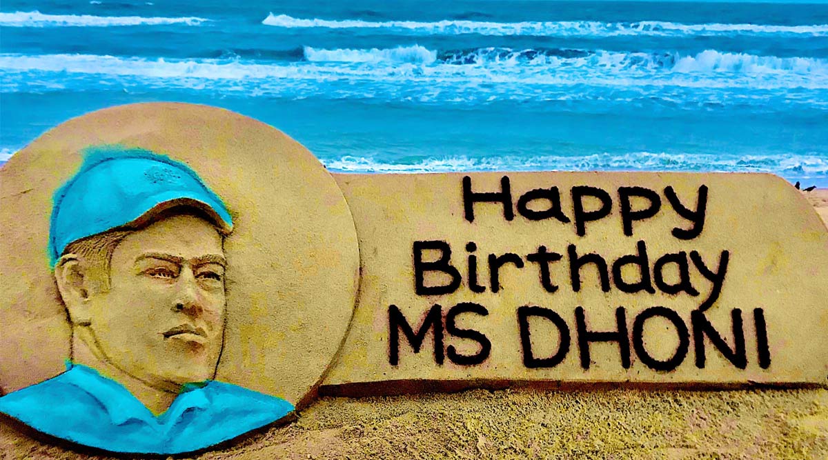 MS Dhoni Birthday: Sudarsan Pattnaik Pays Tribute to Former Indian ...