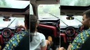 Suresh Raina Takes Daughter Gracia on Drive Amid Delhi Rains (Watch Video)