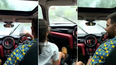 Suresh Raina Takes Daughter Gracia on Drive Amid Delhi Rains (Watch Video)