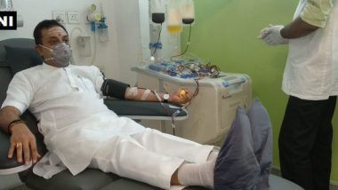 Sambit Patra, BJP Leader Donates Blood Plasma at Medanta Hospital in Gurugram, View Pic