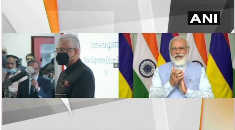 PM Narendra Modi Inaugurates Supreme Court Building of Mauritius Through VC