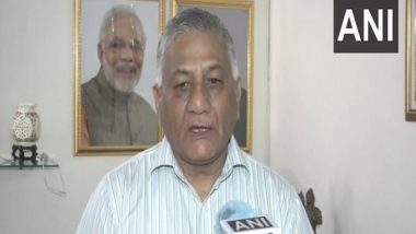 BJP MP General VK Singh Hands Over Rs 10 Lakh Cheque to Slain Journalist's Family