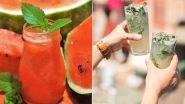 Tackle Summer 2020 Heatwave With These Drinks: From Refreshing Watermelon Lemonade to the Classic Virgin Mojito, 7 Drink Recipes to Beat the Heat! (Watch Videos)