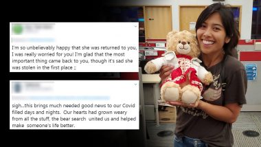 Mama Bear Is Home! Woman's Stolen Teddy With Mother's Last Message Returns to Her Thanks to Twitter and Netizens Are Shedding Happy Tears