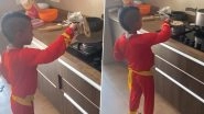 Shikhar Dhawan Shares Video of &lsquo;Superhero&rsquo; Zoravar Making Chapati Like a Boss