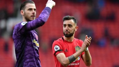 David De Gea Makes a Flying Save During Brighton vs Manchester United, EPL 2019-20, Bruno Fernandes Had a Stunning Reaction (Watch Video)