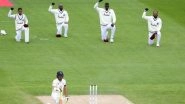 England, West Indies Players Take a Knee Ahead of 2nd Test at Old Trafford Cricket Ground
