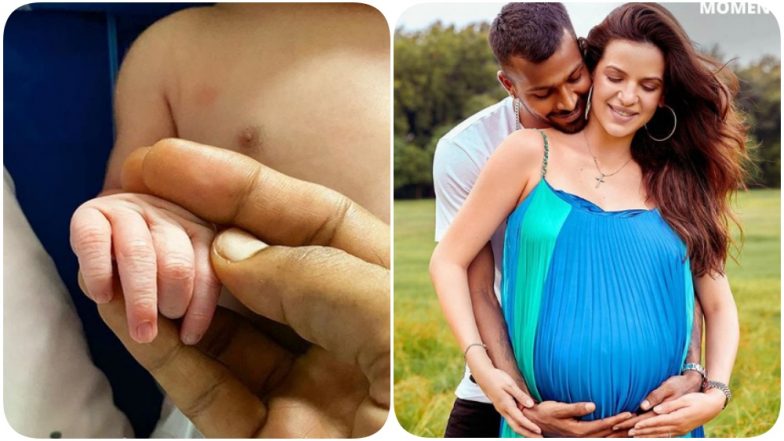 Hardik Pandya's Son First Pic Out: Team India All-Rounder and Nataša Stanković Become Proud Parents of Baby Boy!