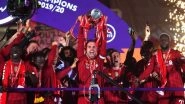 Liverpool FC Lift EPL 2019-20 Trophy at Anfield Shining Bright With Fireworks! View Pics & Videos of J&uuml;rgen Klopp, Mohamed Salah, Team Liverpool & The Reds Fans Celebrate the Historic Win in 30 Years