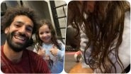 Mohamed Salah Gets Pampered by Daughter Makka as She Offers Him a Massage After a Hard Training Session in The Gym, Daddy Salah Thanks Her! (Watch Video)
