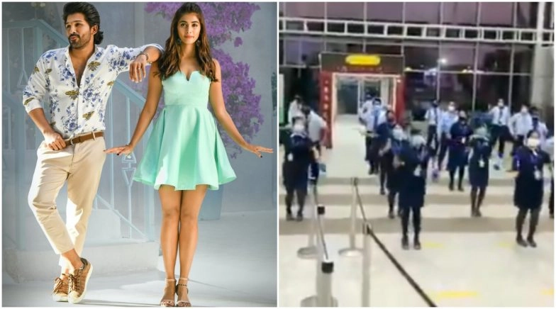 IndiGo Airline Crew Groove to Allu Arjun – Pooja Hegde’s Butta Bomma In Face Masks And Gloves