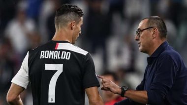 Maurizio Sarri Hails Cristiano Ronaldo For His Brace During Juventus vs Lazio, Says ‘When Ronaldo Smells Blood, He’s Extraordinary’