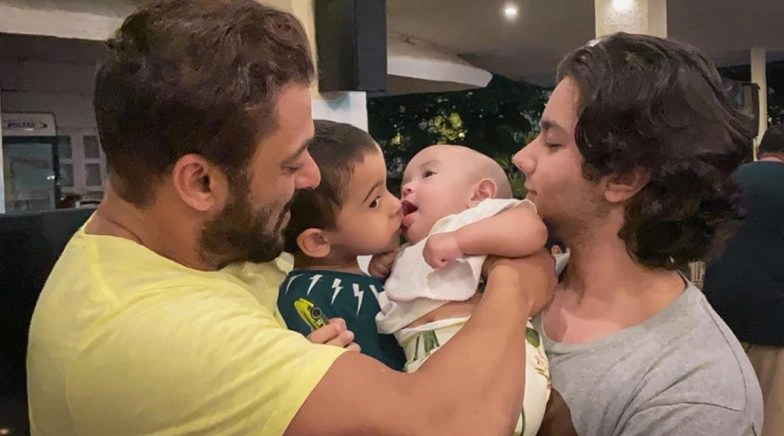 Salman Khan Shares an Adorable Picture With Nephews Ahil and Nirvaan Along With Baby Aayat